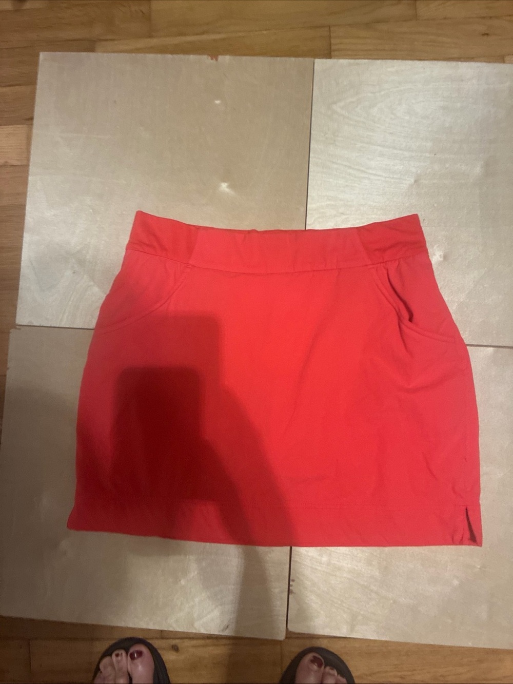 Columbia Orange-Red Active Mini Skort Golf Pockets medium